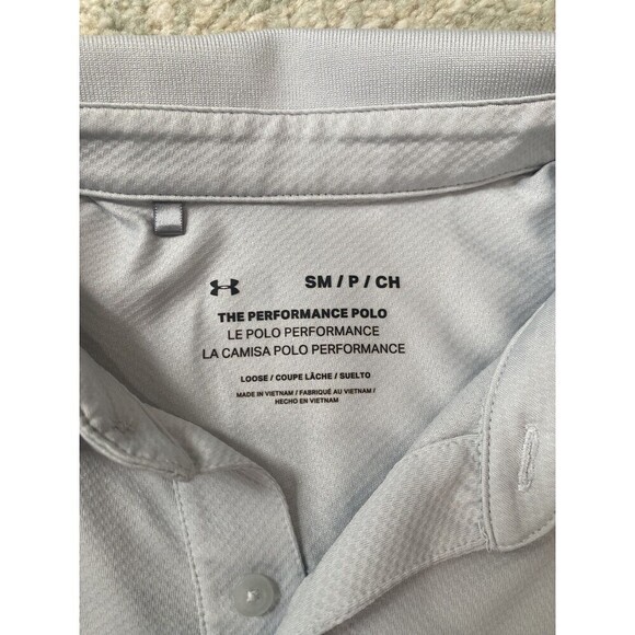 Lot of 3 Golf Polos Size Small PUMA Camo Blue Nike LIVESTRONG Under Armour - Picture 4 of 12